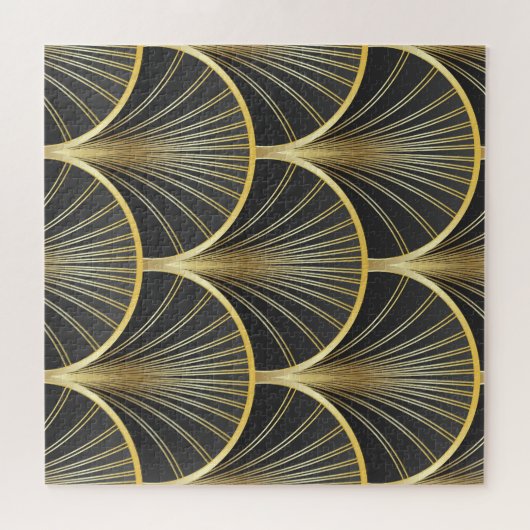 Art Deco Geometric Texture Illustration Puzzle (Horizontal)