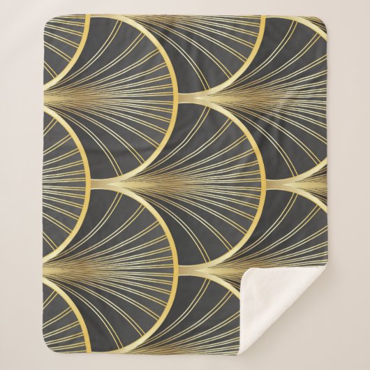 Art Deco Geometric Texture Illustration Sherpadecke (Vorderseite)