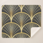 Art Deco Geometric Texture Illustration Sherpadecke (Vorderseite (Horizontal))