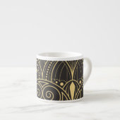 Art Deco Geometric Tiles Luxury. Espressotasse (Vorderseite Rechts)