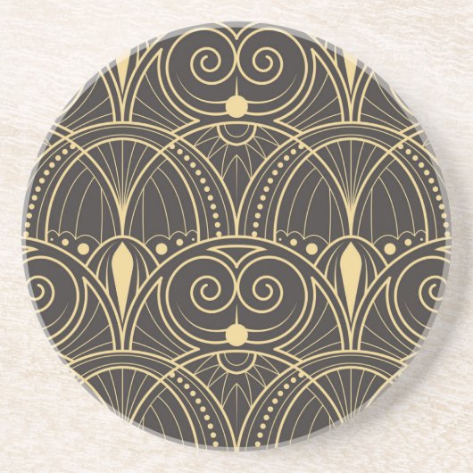 Art Deco Geometric Tiles Luxury. Getränkeuntersetzer (Vorne)