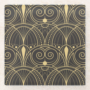 Art Deco Geometric Tiles Luxury. Glasuntersetzer
