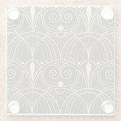 Art Deco Geometric Tiles Luxury. Glasuntersetzer (Rückseite)