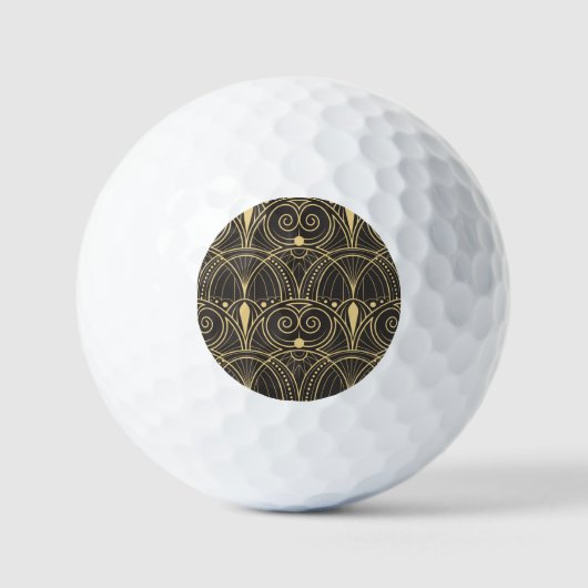 Art Deco Geometric Tiles Luxury. Golfball (Vorderseite)