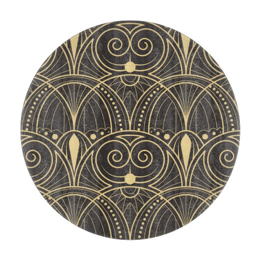 Art Deco Geometric Tiles Luxury. Schneidebrett (Vorderseite)