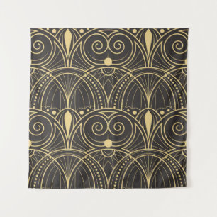 Art Deco Geometric Tiles Luxury. Wandteppich