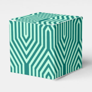 Art Deco Geometric - Türkis und Wasser Geschenkschachtel