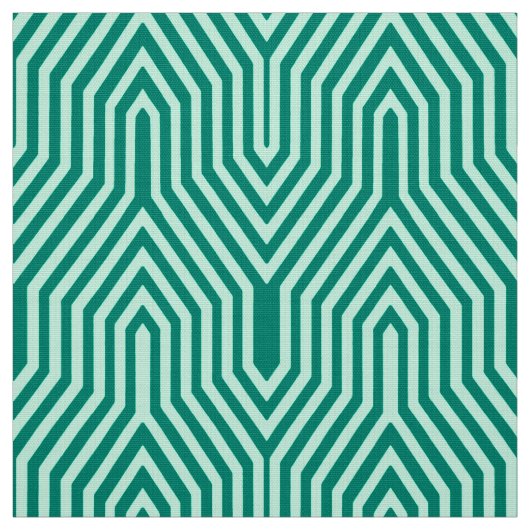 Art Deco Geometric - Türkis und Wasser Stoff (Muster)