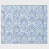Art Deco Geometric Uplift - Bright Pastel Blue Geschenkpapier (Flach)