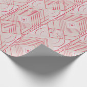 Art Deco Geometric Uplift - Bright Pastel Pink Geschenkpapier (Ecke)