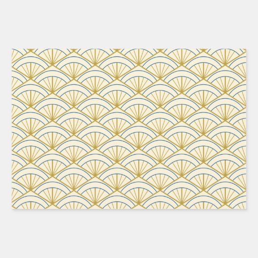 Art Deco Geometric Wrapping Paper Set Geschenkpapier Set (Vorderseite)