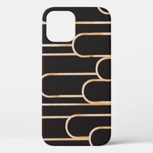 Art Deco Geometrie: Goldene Wasserfarben-Tapete Case-Mate iPhone Hülle