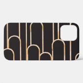 Art-Deco-Geometrie: goldenes Aquarellpapier Case-Mate iPhone Hülle (Rückseite (Horizontal))