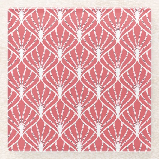 Art Deco, geometrisch nahtloses Muster. Glasuntersetzer (Vorderseite)