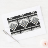Art Deco geometrisch Rechteckiger Aufkleber (Umschlag)