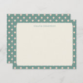 Art Deco Geometrische Aquamarine und rosa Personal Mitteilungskarte (Vorne/Hinten)