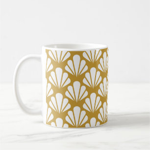 Art Déco, geometrische, blumengeschmückte Muster. Kaffeetasse