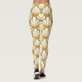 Art Déco, geometrische, blumengeschmückte Muster. Leggings (Rückseite)
