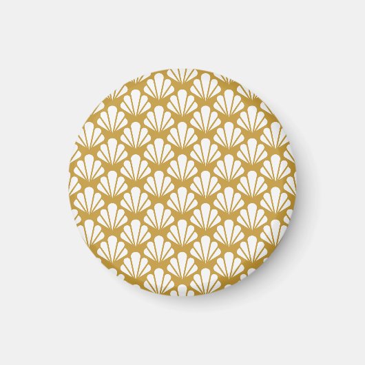Art Déco, geometrische, blumengeschmückte Muster. Magnet (Vorne)