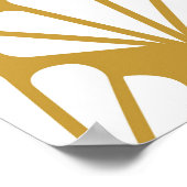 Art Déco, geometrische, blumengeschmückte Muster. Poster (Ecke)