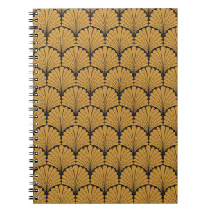 Art Deco Geometrische Blumige Textur Notizblock