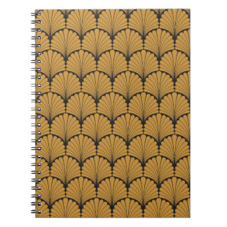 Art Deco Geometrische Blumige Textur Notizblock