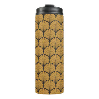 Art Deco Geometrische Blumige Textur Thermosbecher