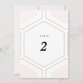 Art Deco Geometrische Diamant-Hochzeitstisch-Numme Einladung (Vorderseite)