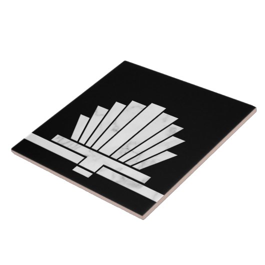 Art Deco geometrische Form des Lüfters - Hintergru Fliese (Seite)