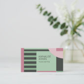 Art Deco Geometrische Formen Visitenkarte (Stehend Vorderseite)