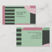 Art Deco Geometrische Formen Visitenkarte (Vorne/Hinten)