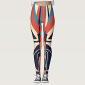 Art Deco Geometrische Leggings für den 4. Juli (Vorderseite)