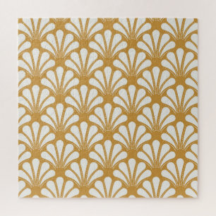 Art Deco Geometrische Meeresmuschel Puzzle