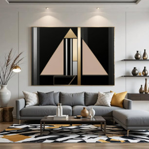 Art Deco Geometrische Struktur Leinwanddruck