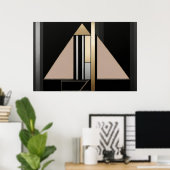 Art Deco Geometrische Struktur Poster (Heimbüro)