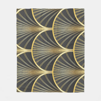 Art Deco Geometrische Textur Illustration Fleecedecke