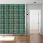 Art Deco Geometrische Tile in Aquamarin und Gold Fliese