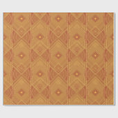 Art Deco Geometrischer Aufschwung - Goldener Sonne Geschenkpapier (Flach)