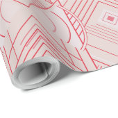 Art Deco Geometrischer Aufschwung - Helles Pastell Geschenkpapier (Rolleneckpunkt)