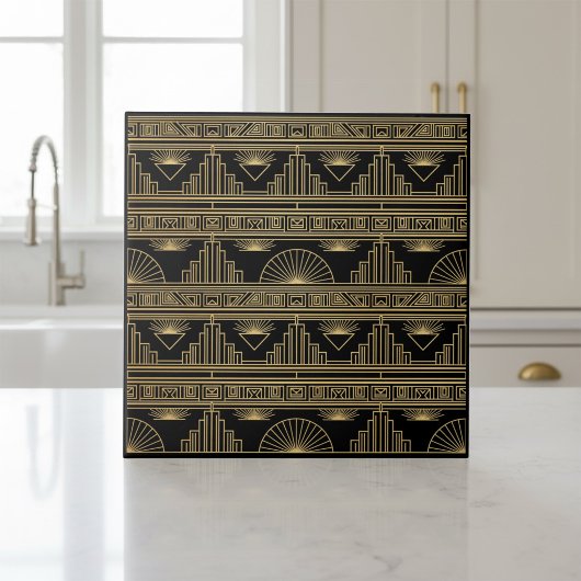 Art Deco Geometrischer Skyline Muster #9 ID1196 Fliese
