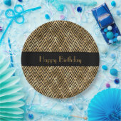 Art Deco Geometrisches, benutzerdefinierbares Part Pappteller (Party)