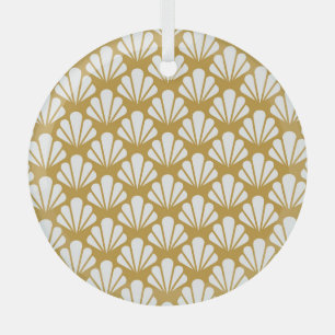 Art Deco, geometrisches florales nahtloses Muster. Ornament Aus Glas