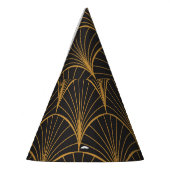 Art Deco geometrisches Kreis-Muster Partyhütchen (Links)