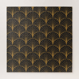 Art Deco geometrisches Kreis-Muster Puzzle