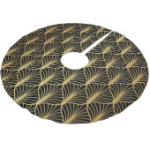 Art Deco Geometrisches Luxusmuster Polyester Weihnachtsbaumdecke (Schrägansicht)