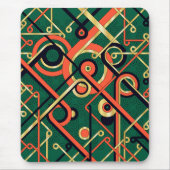 Art Deco Geometrisches Mauspad (Vorne)