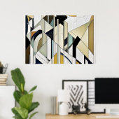Art Deco Geometrisches Mosaik Poster (Heimbüro)