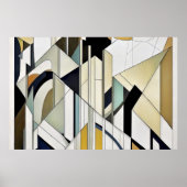 Art Deco Geometrisches Mosaik Poster (Vorne)