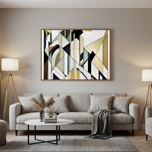 Art Deco Geometrisches Mosaik Poster