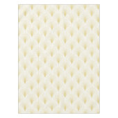 Art Deco Geometrisches Muster in Gold und Weiß Tischdecke (Vorderseite)